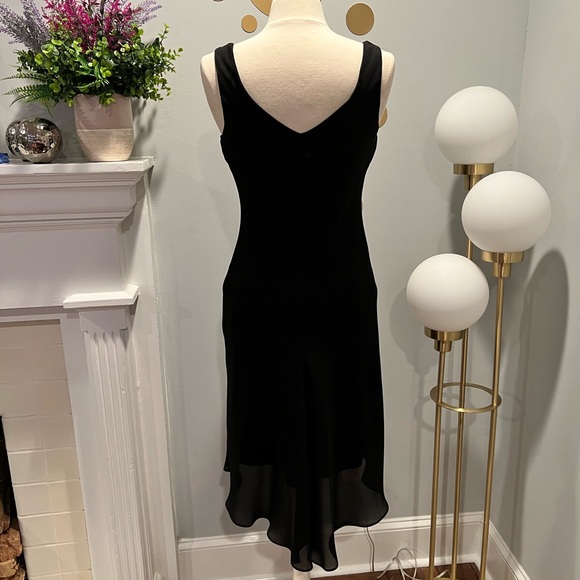 Onyx Nite Draped Neck Cocktail Dress - Picture 4 of 6